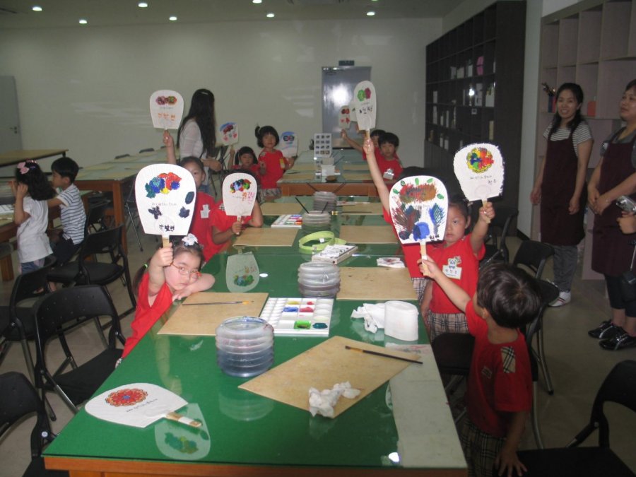 마차, 쌍용초등학교 병설유치원 어린이들.