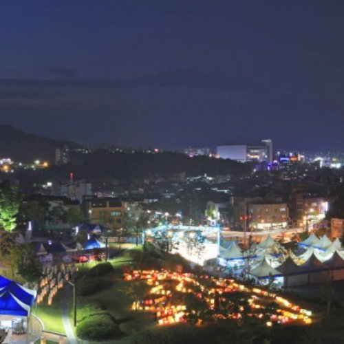 제17회 원주한지문화제 현장 사진(야간)